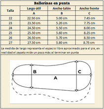 Cargar imagen en el visor de la galería, Ballerinas en punta con tres correas