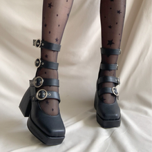 Cargar imagen en el visor de la galería, Zapatos gladiador negros mate