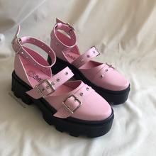 Cargar imagen en el visor de la galería, Zapatos de tres hebillas rosa