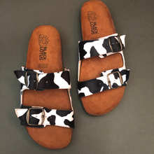 Cargar imagen en el visor de la galería, Sandalias de corcho doble hebilla animal print
