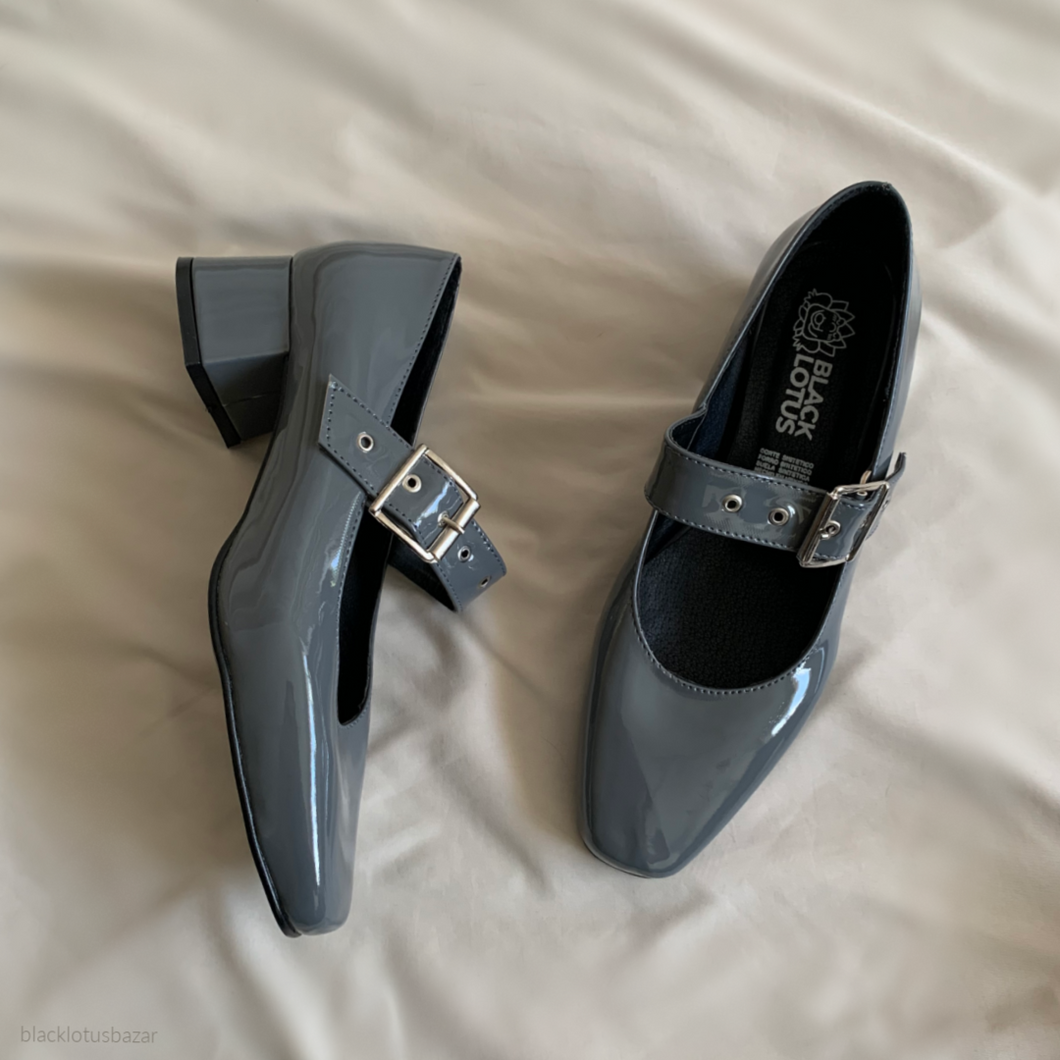 Mary janes gris charol