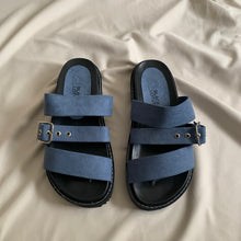 Cargar imagen en el visor de la galería, *PAR ÚNICO* Sandalias blue jeans talla 24
