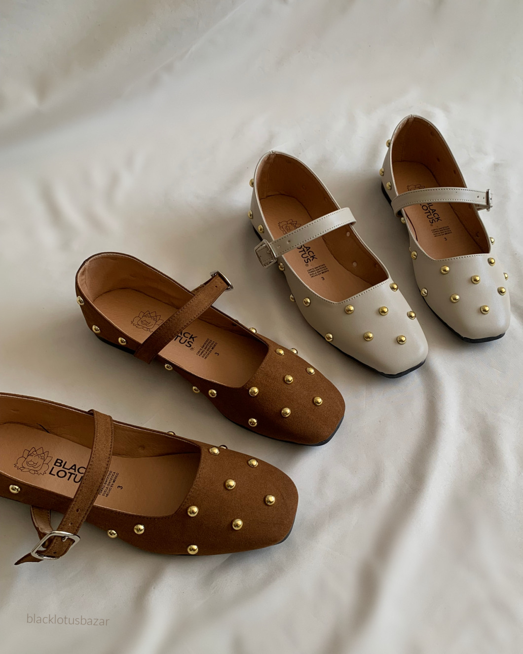 Ballerinas con correa y perlitas