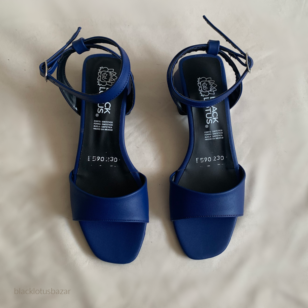 Sandalias cobalto de tacón
