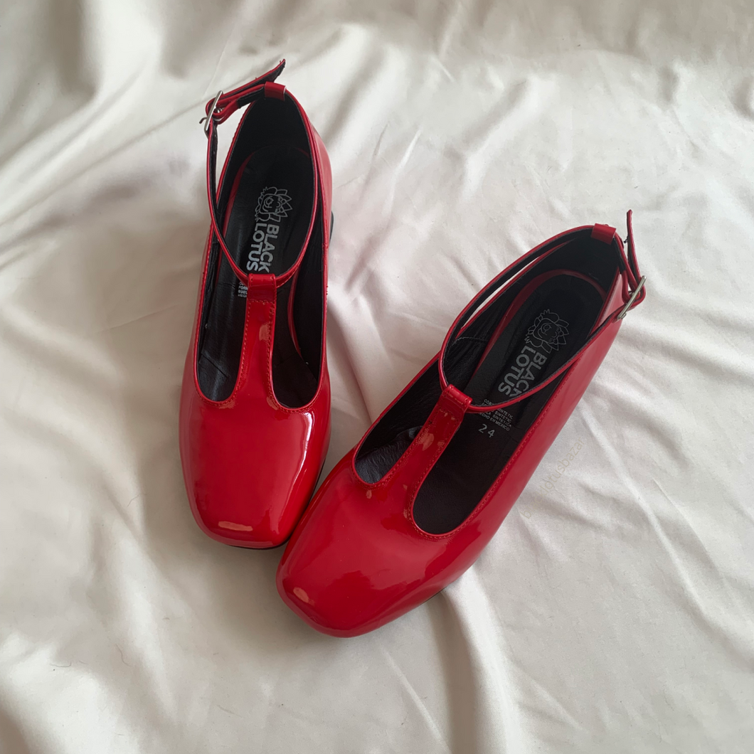 Mary janes merceditas rojos