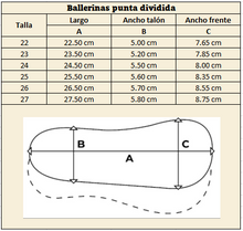 Cargar imagen en el visor de la galería, Ballerinas punta dividida con correa y ojillos
