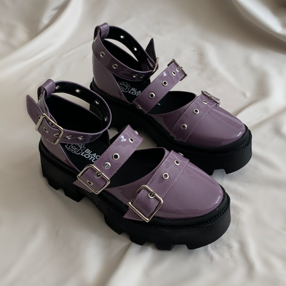 Zapatos de tres hebilla tonos lilas *edición especial*