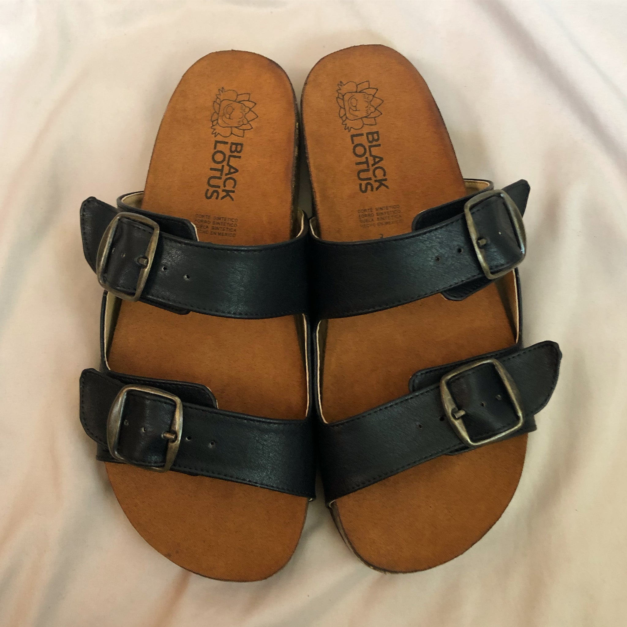 Sandalias de corcho doble hebilla – blacklotusbazar