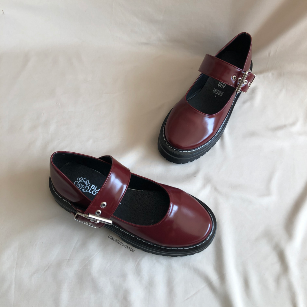 Zapatos Mary Jane tintos